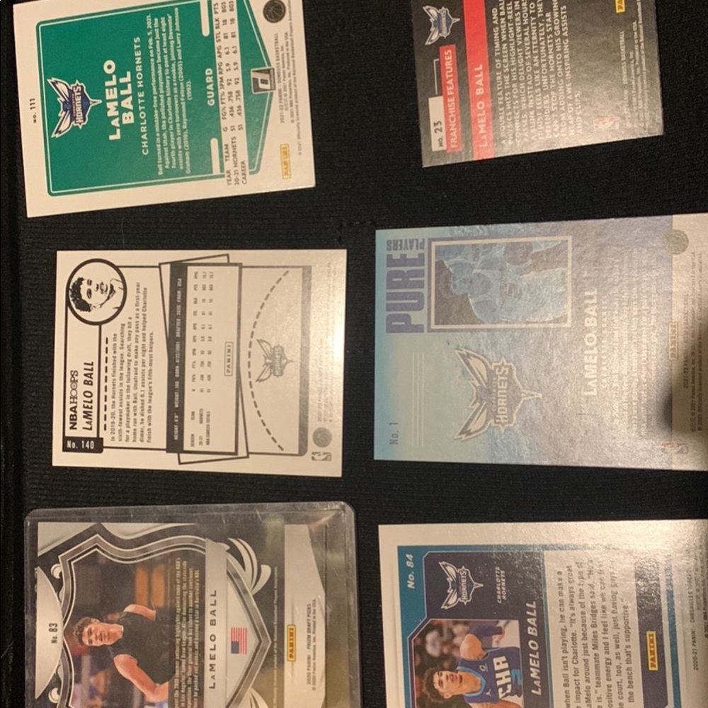 LAMELO BALL CARD LOT 6 CARDS
